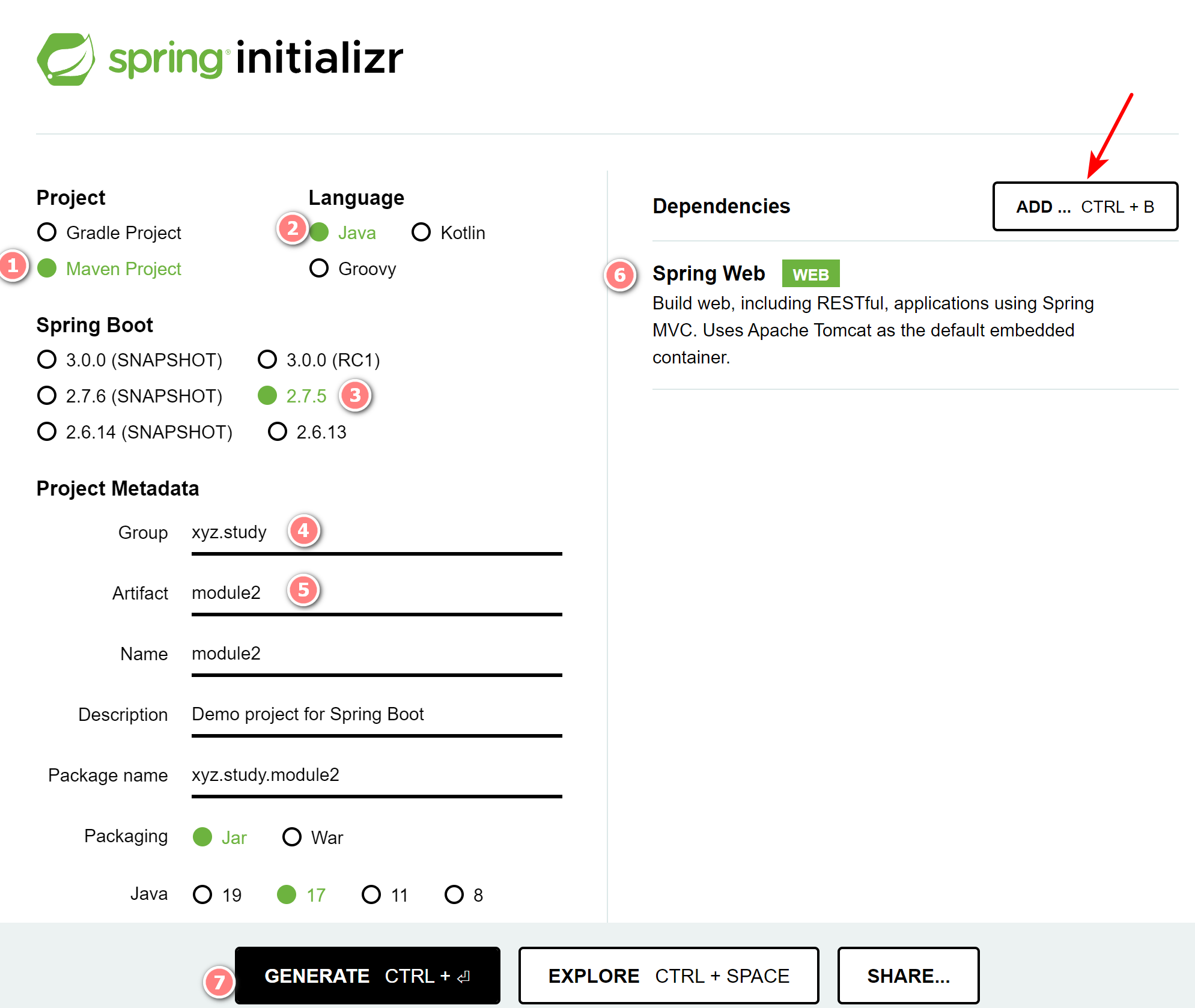 spring initializr